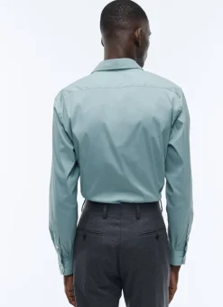 Fursac Blended Cotton Poplin Shirt Sage Green Clearance