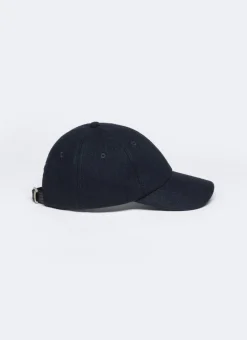 Fursac Blended Wool Cap Navy Blue Fashion