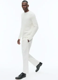 Fursac Blended Wool Sweater With Boucle Pattern Ecru Cheap