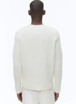 Fursac Blended Wool Sweater With Boucle Pattern Ecru Cheap