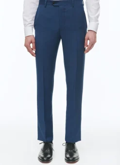 Fursac Blue Wool Serge 3-Piece Suit Sapphire Blue Discount