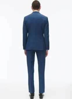 Fursac Blue Wool Serge 3-Piece Suit Sapphire Blue Discount