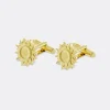 Fursac Brass Cufflinks Golden Fashion