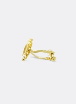 Fursac Brass Cufflinks Golden Fashion