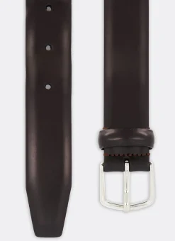 Fursac Brown Leather Belt Smooth Brown Leather Discount