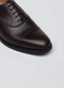 Fursac Brown Leather Oxford Captoe Dark Brown Cheap