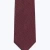 Fursac Burgundy Silk Jacquard Tie Burgundy - Dotted Swiss Discount