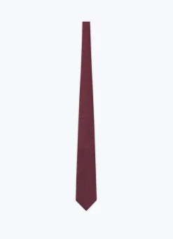 Fursac Burgundy Silk Jacquard Tie Burgundy - Dotted Swiss Discount