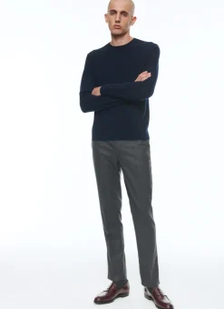 Fursac Cashmere Roll Neck Sweater Navy Blue Cheap