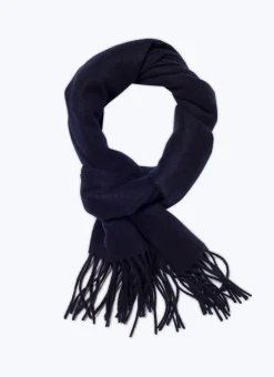 Fursac Cashmere Scarf Navy Blue Sale