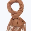 Fursac Cashmere Scarf Camel Cheap