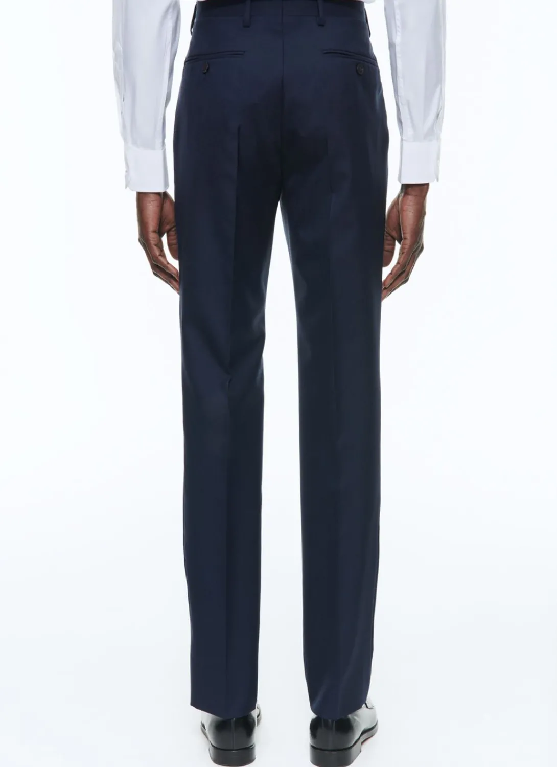 Fursac Certified Fresco Wool Trousers Navy Blue Hot