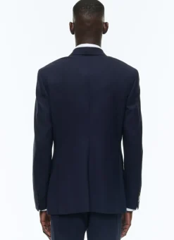 Fursac Certified Wool Double-Breasted Suit Navy Blue Store