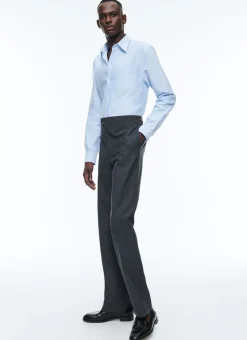 Fursac Certified Wool Fitted Trousers Charcoal Grey New