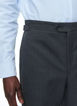 Fursac Certified Wool Fitted Trousers Charcoal Grey New