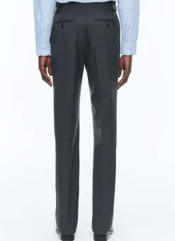 Fursac Certified Wool Fitted Trousers Charcoal Grey New