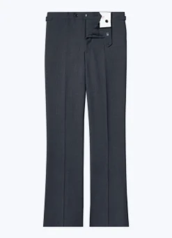 Fursac Certified Wool Fitted Trousers Charcoal Grey New