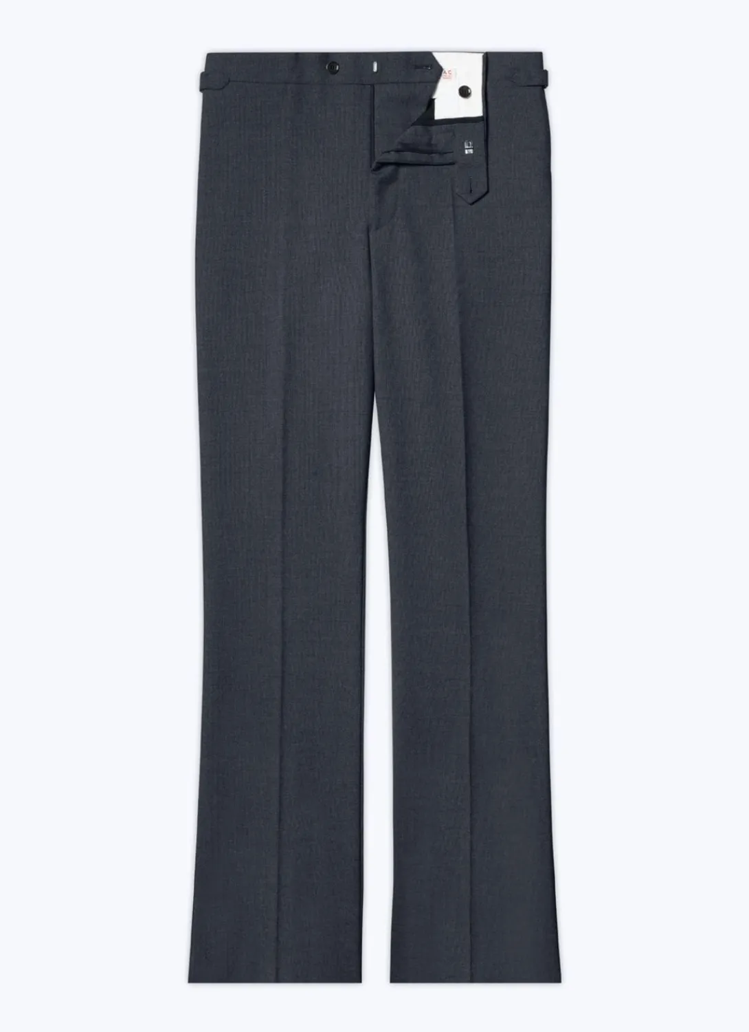 Fursac Certified Wool Fitted Trousers Charcoal Grey New