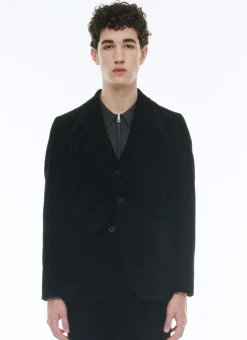 Fursac Corduroy Straight Jacket Black Outlet