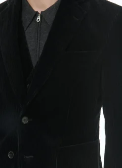 Fursac Corduroy Straight Jacket Black Outlet
