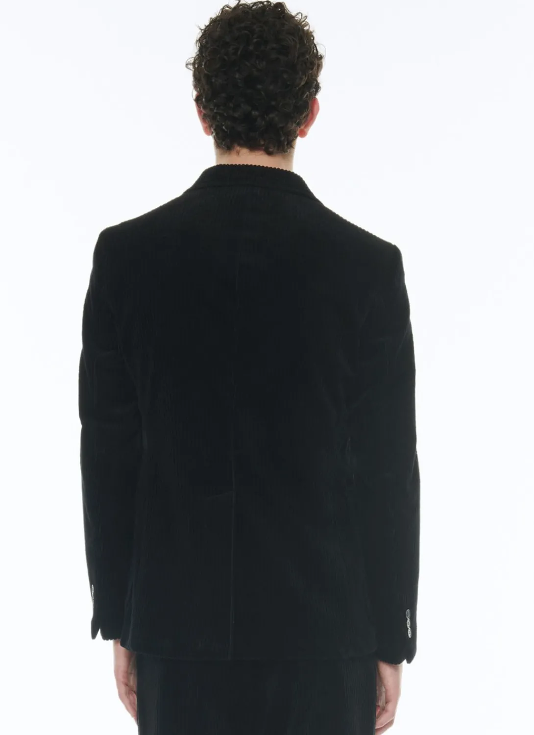 Fursac Corduroy Straight Jacket Black Outlet
