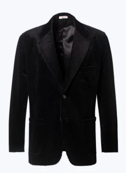 Fursac Corduroy Straight Jacket Black Outlet