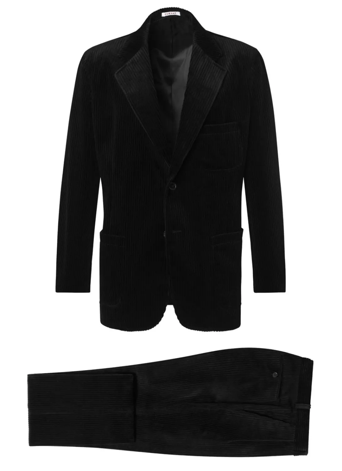 Fursac Corduroy Straight Suit Black Best Sale