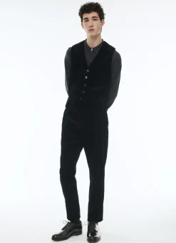 Fursac Corduroy Straight Trousers Black Best Sale