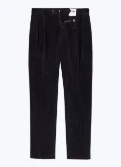 Fursac Corduroy Straight Trousers Black Best Sale