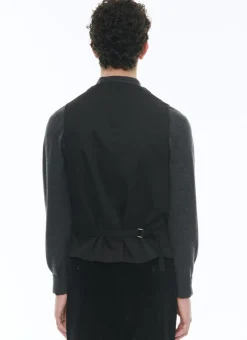 Fursac Corduroy Suit Waistcoat Black Best Sale