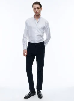 Fursac Corduroy Trousers Navy Blue Best Sale