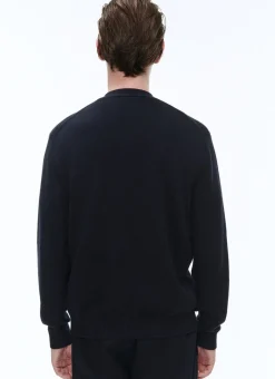 Fursac Cotton And Cashmere Cardigan Navy Blue Best Sale