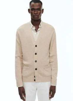 Fursac Cotton And Cashmere Cardigan Beige Hot