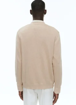 Fursac Cotton And Cashmere Cardigan Beige Hot