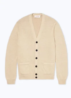 Fursac Cotton And Cashmere Cardigan Beige Hot