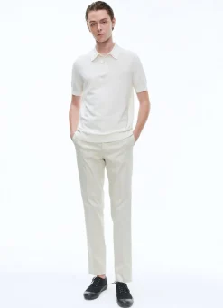 Fursac Cotton And Cashmere Polo Ecru Fashion