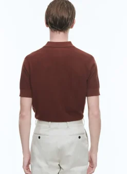 Fursac Cotton And Cashmere Polo Camel Brown Best
