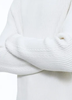 Fursac Cotton And Certified Wool Sweater Ecru Best Sale