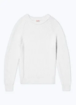 Fursac Cotton And Certified Wool Sweater Ecru Best Sale