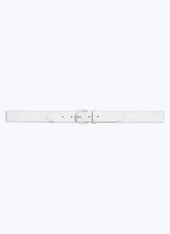 Fursac Cotton And Leather Knitted Belt Ecru Outlet