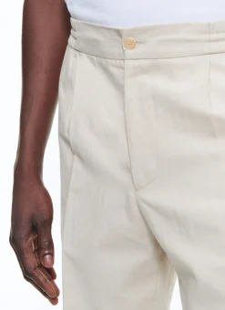 Fursac Cotton And Linen Elasticated Trousers Beige Clearance