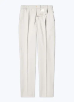 Fursac Cotton And Linen Elasticated Trousers Beige Clearance