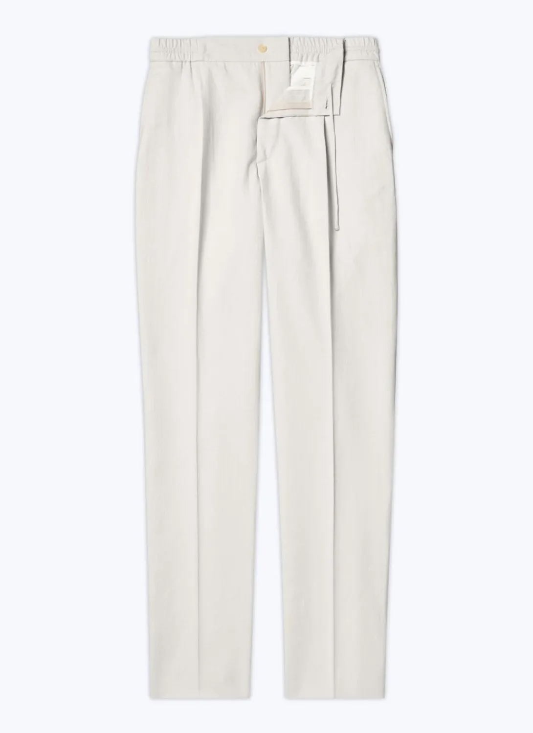 Fursac Cotton And Linen Elasticated Trousers Beige Clearance