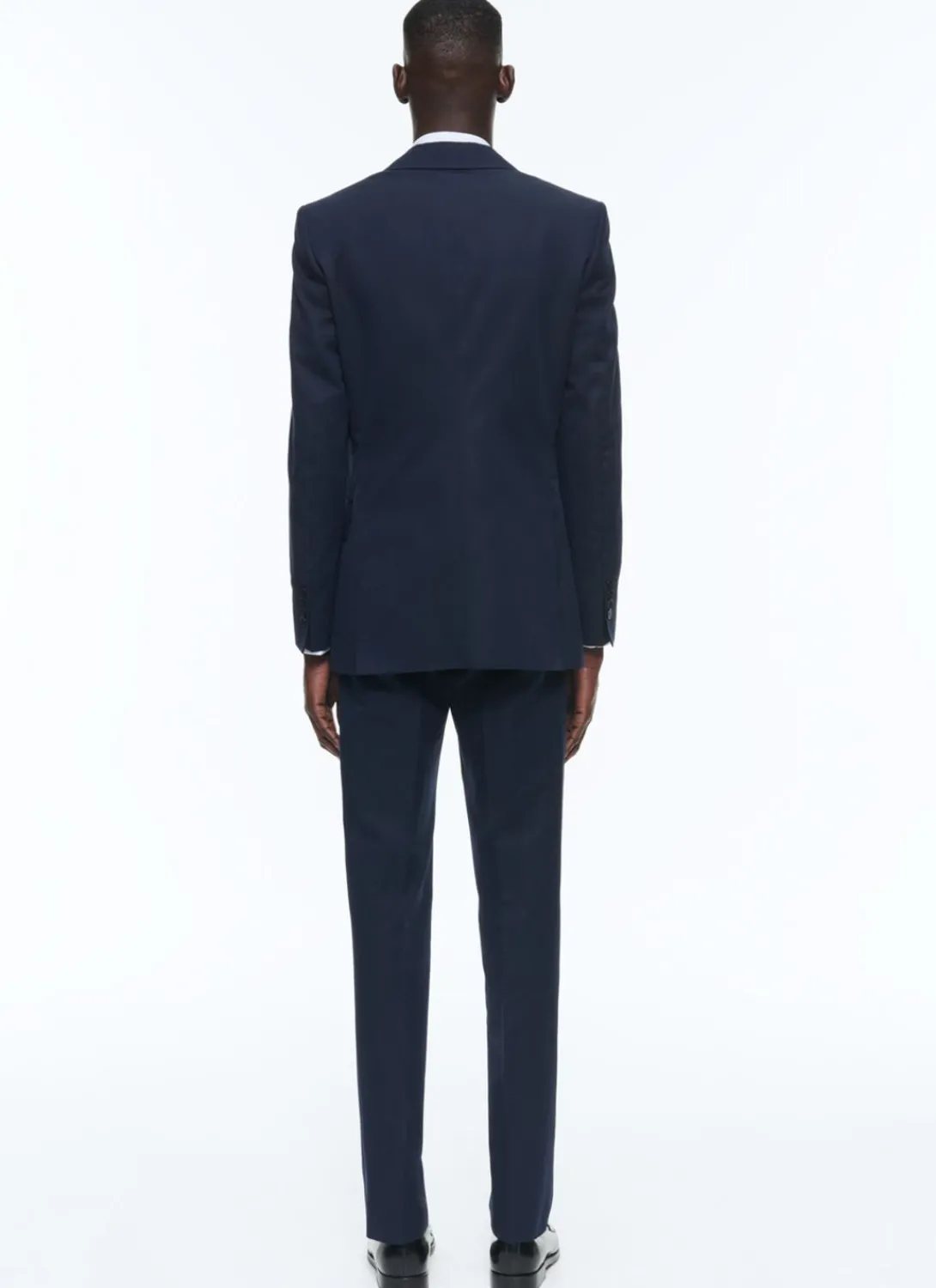 Fursac Cotton And Linen Straight Suit Navy Blue Clearance