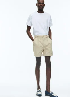 Fursac Cotton Canvas Bermuda Shorts Beige Cheap