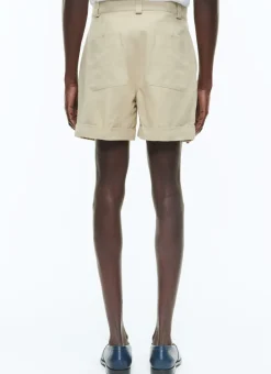 Fursac Cotton Canvas Bermuda Shorts Beige Cheap