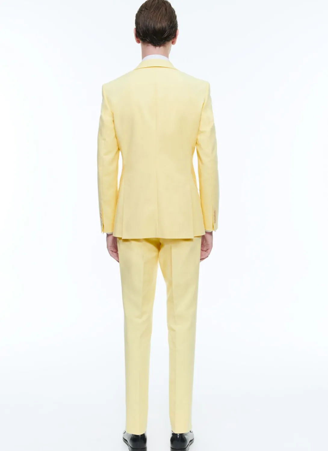 Fursac Cotton Canvas Fitted Suit Light Yellow Shop
