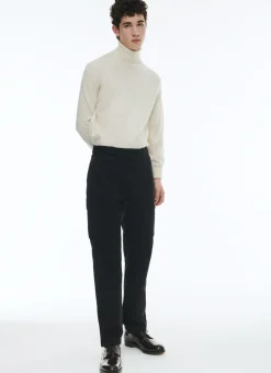 Fursac Cotton Cargo Trousers With Multipockets Black Discount