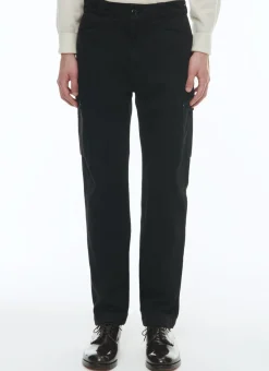 Fursac Cotton Cargo Trousers With Multipockets Black Discount