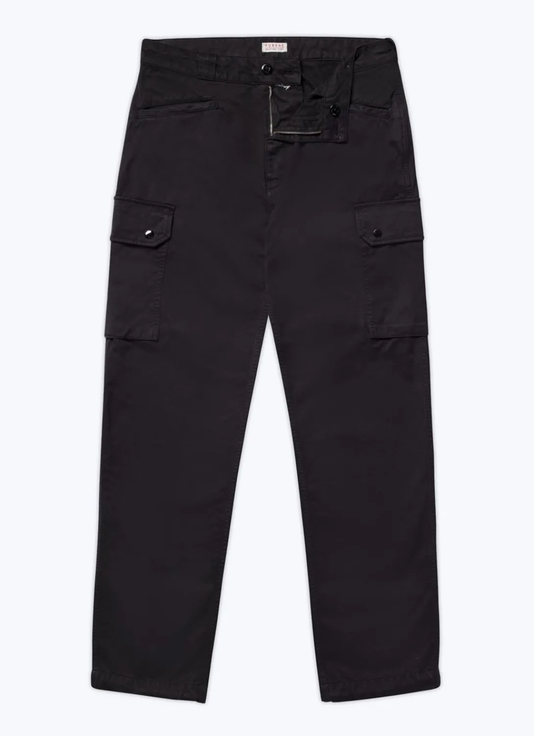 Fursac Cotton Cargo Trousers With Multipockets Black Discount